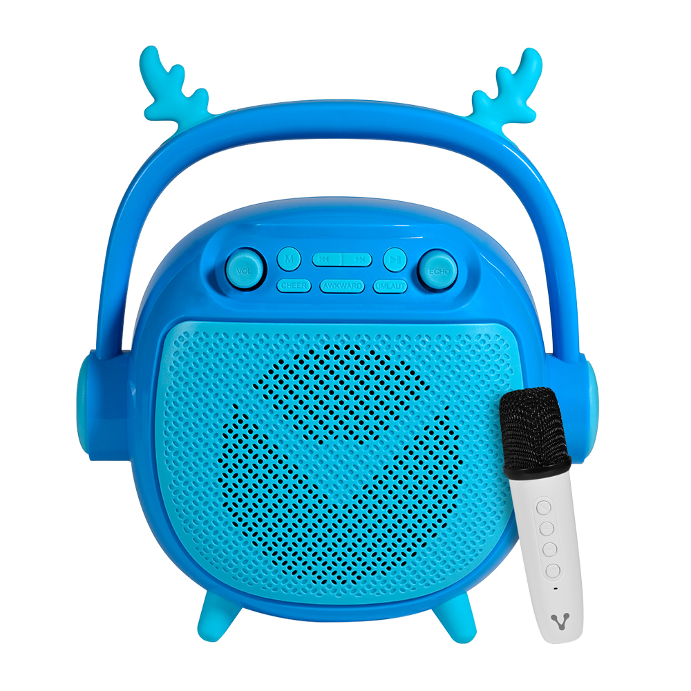 BOCINA VORAGO BSP-205 BLUETOOTH / MSD / USB / 3.5MM MICRÓFONO CON MODOS DE VOZ COLOR AZUL -