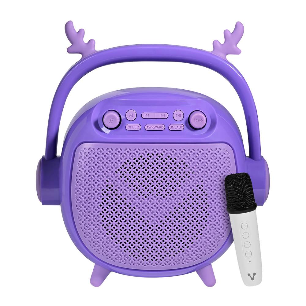 BOCINA VORAGO BSP-205 BLUETOOTH / MSD / USB / 3.5MM MICRÓFONO CON MODOS DE VOZ COLOR PURPURA -