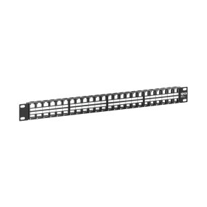Panel de parcheo Vacío de Conexiones sin Blindaje RJ45 Keystone / Multimedia de 48 Puertos de 2U - Ethernet RJ45