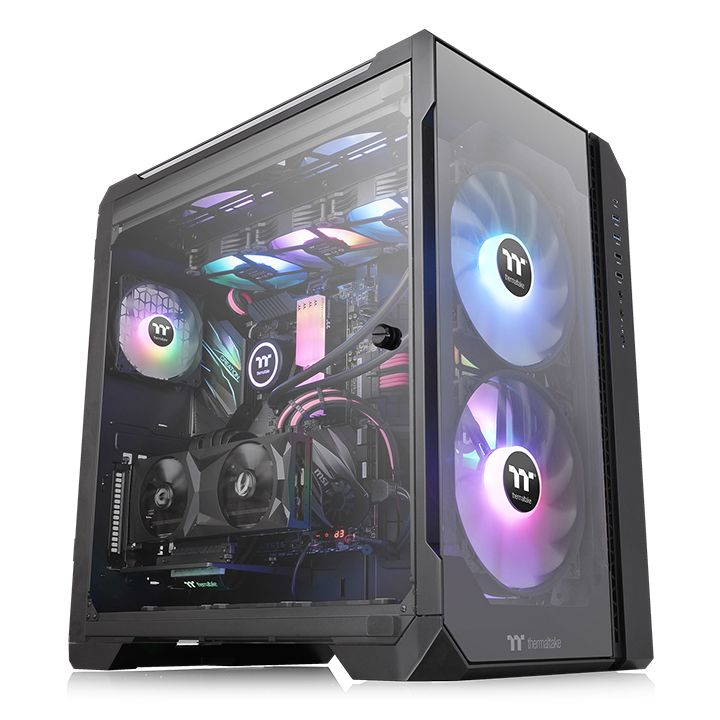 Gabinete Thermaltake View 51 TG ARGB Negro - Midi-Tower