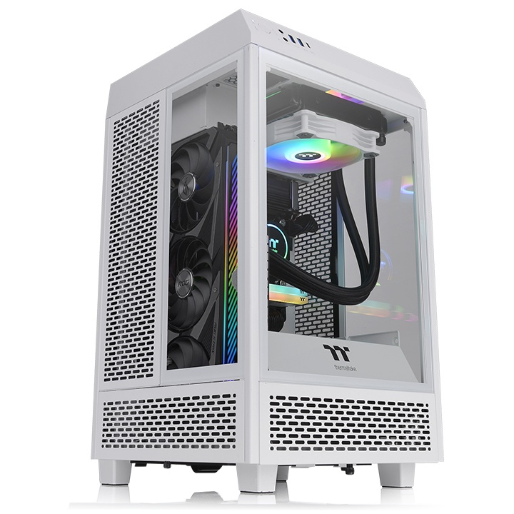 Gabinete Thermaltake Tower 100 Snow -   con Ventana RGB