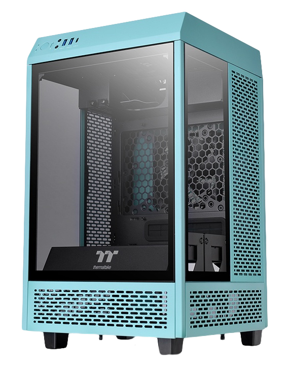 Gabinete Thermaltake Tower 100 Turquesa - con Ventana RGB