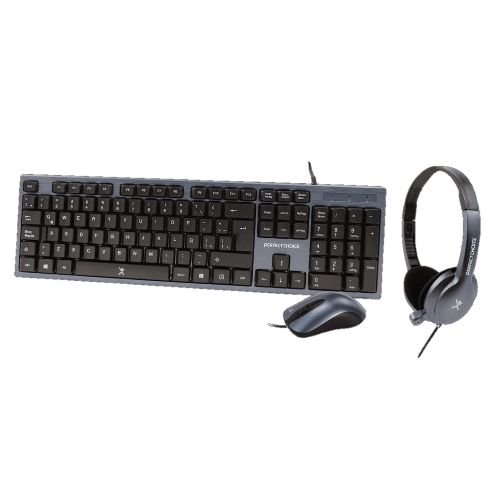 Kit de Teclado - Mouse y Diadema con Micrófono Integrado Alámbrico | PERFECT CHOICE