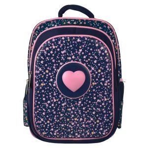 PC-085294 Mochila Escolar Para Niños Múltiples Compartimentos modelo Kiddo Corazon | PERFECT CHOICE -