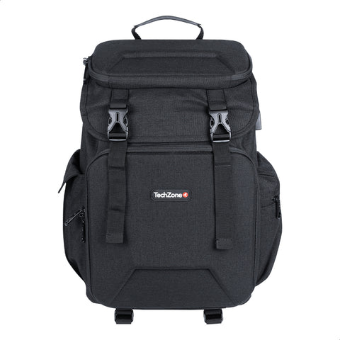 Backpack Glory Grey TechZone de 15.6 pulgadas - múltiples compartimientos