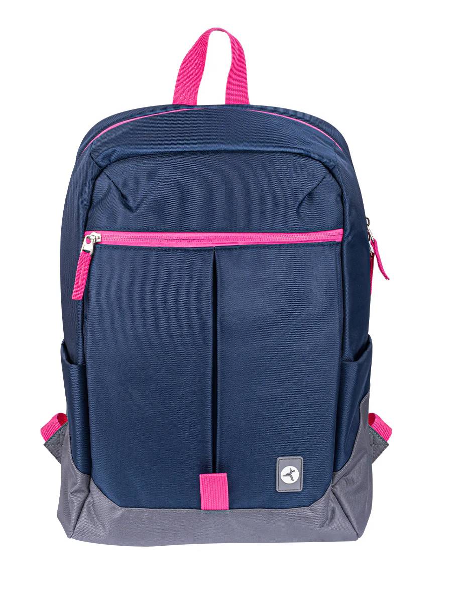 Backpack RAINBOW TZLBP26-A  TECHZONE COLORS 16 - color Azul con detalles gris y rosa