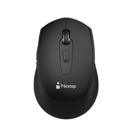Mouse Nextep Inalámbrico NE-410X USB 1600 dpi Batería Incluida  AA Color Negro alcance 10 mts -