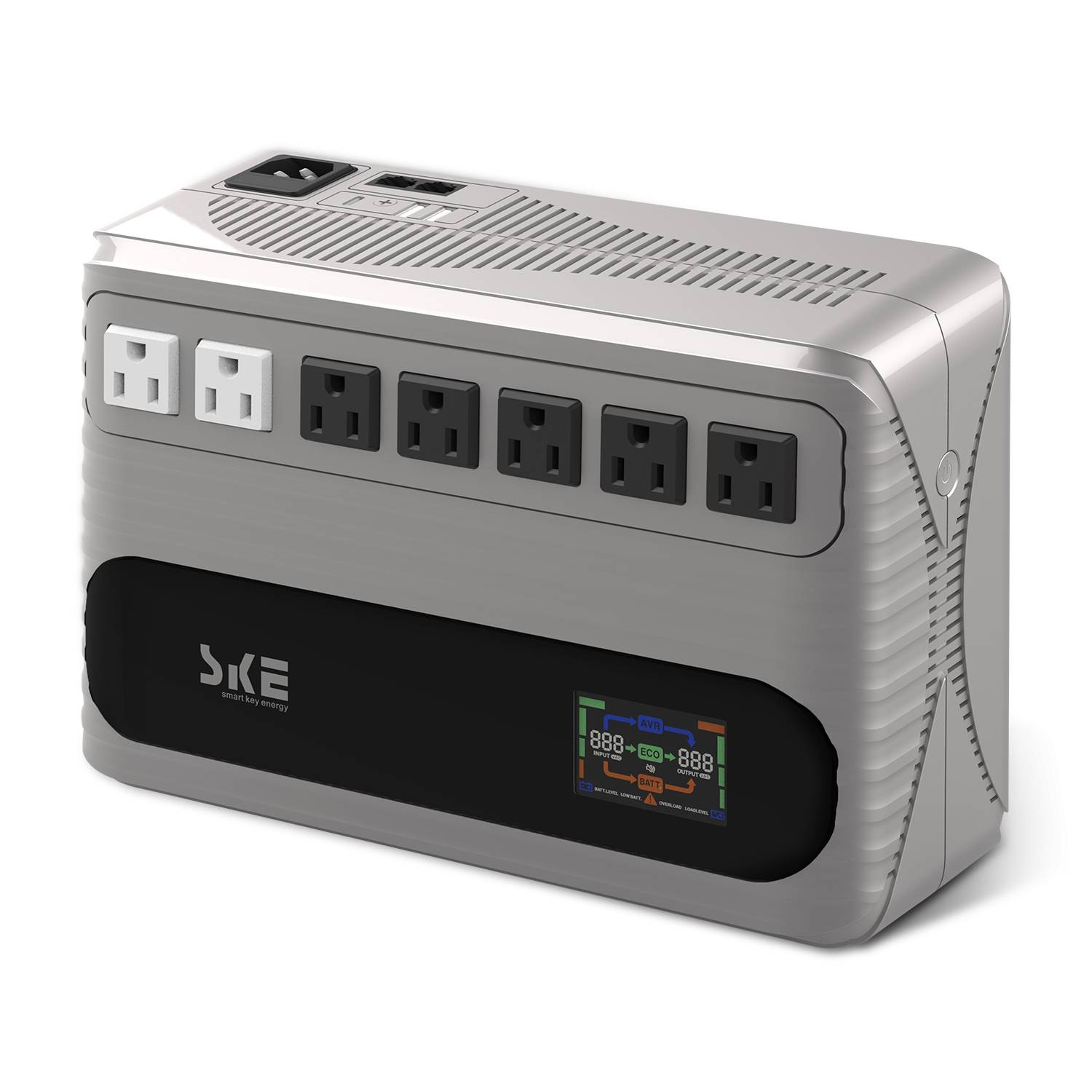 No Break Interactivo SKE Energy GF1000 1000va/600w - Color Plata y Negro