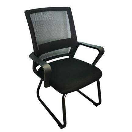 Silla de Visita Nextep NE-652N con Descansabrazos Tela/Malla color negro -