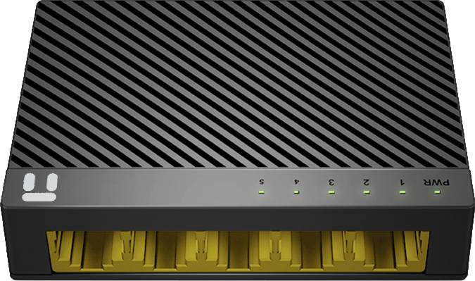 Switch NETIS modelo ST3105GC - 5 puertos Gigabit Switch de escritorio con Seguro de conector incorporado