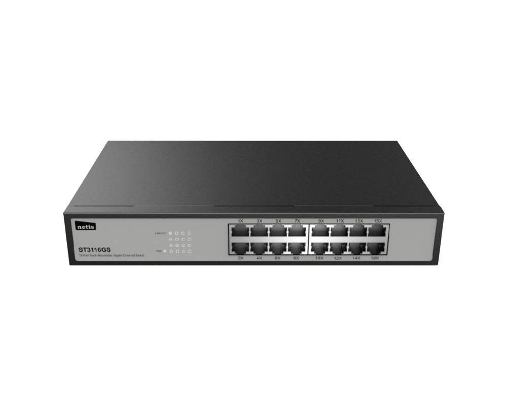 Switch NETIS modelo ST3116GS - 16 puertos Gigabit