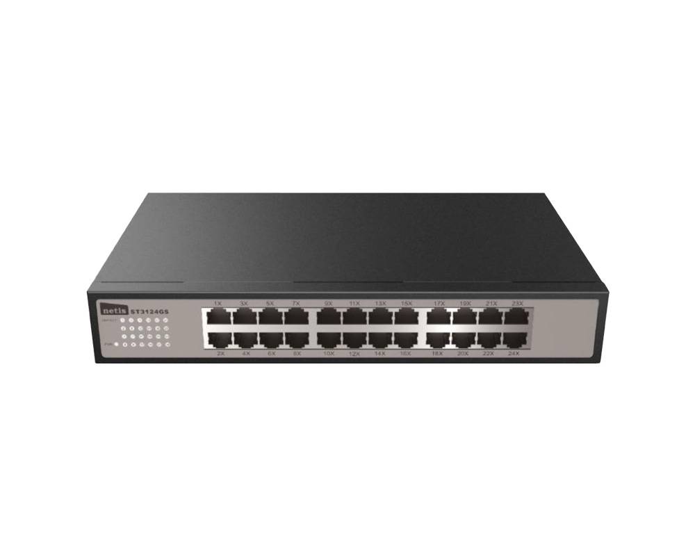 Switch NETIS modelo ST3124GS - 24 Puertos Gigabit Ethernet Switch