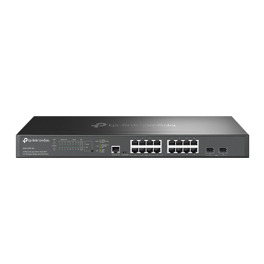 Switch Omada L2+ de 16 puertos a 2.5G y 2 SFP+ a 10G - con 8 PoE+