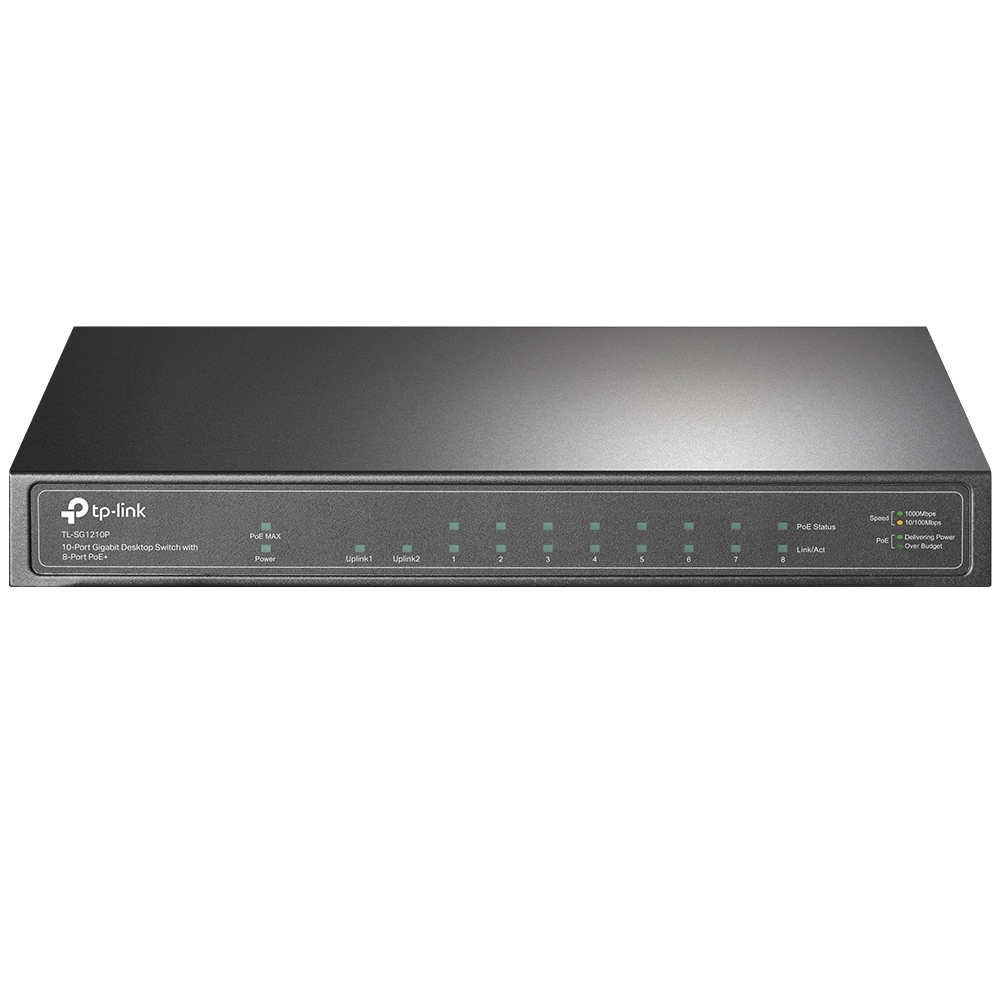 Switch no Administrable de 10 Puertos Gigabi TP-LINK TL-SG1210P - Gris