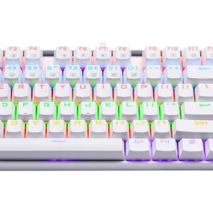 Teclado Mecánico Redragon Kumara White Rainbow - Español