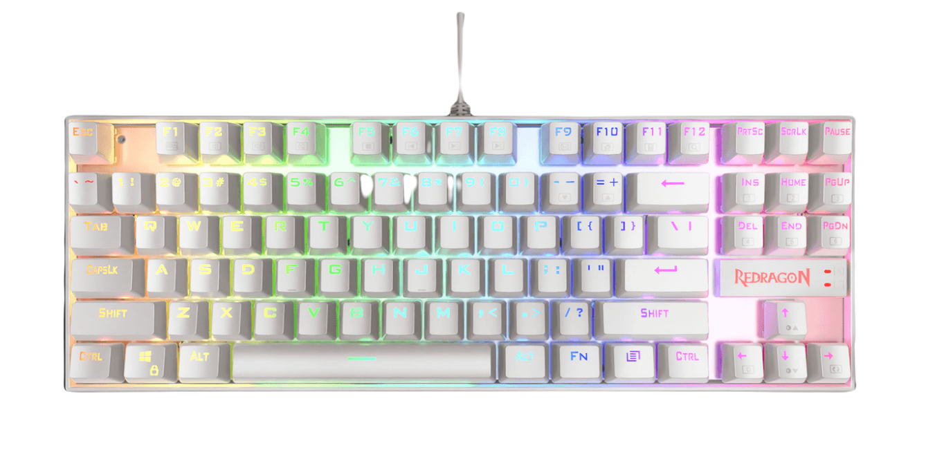 Teclado Mecánico Redragon Kumara White RGB - Español